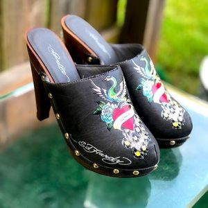 Vintage Ed Hardy Clogs